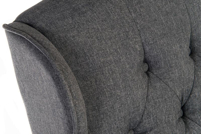 Traditional Chesterfield Grey Fabric Executive Chair - CHAIRMAN