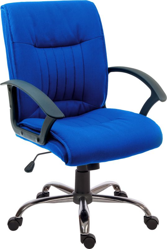 Blue Fabric Swivel Office Chair - MILAN