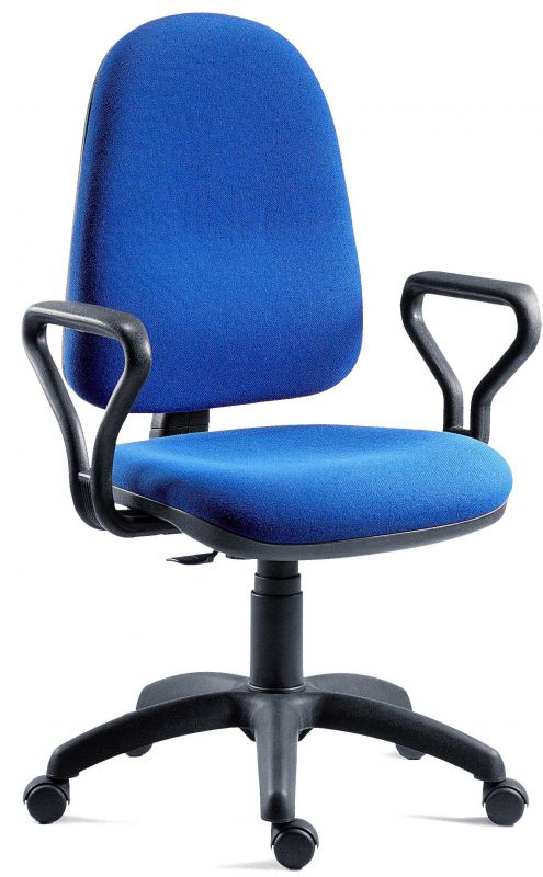 High Back Fabric Operator Chair - Charcoal or Blue Option - PRICE-BLASTER