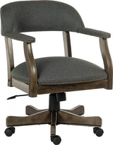 Captain Style Traditional Grey Fabric Office Chair - CAPTAIN
