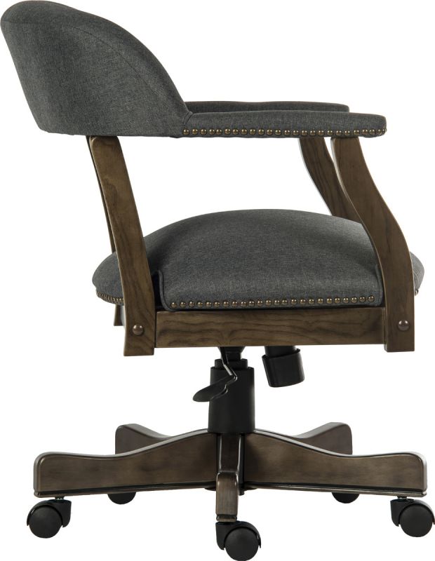Captain Style Traditional Grey Fabric Office Chair - CAPTAIN