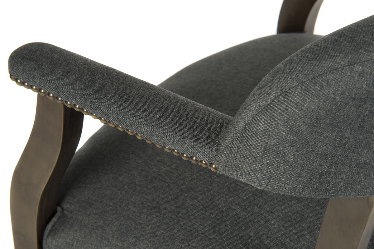 Captain Style Traditional Grey Fabric Office Chair - CAPTAIN