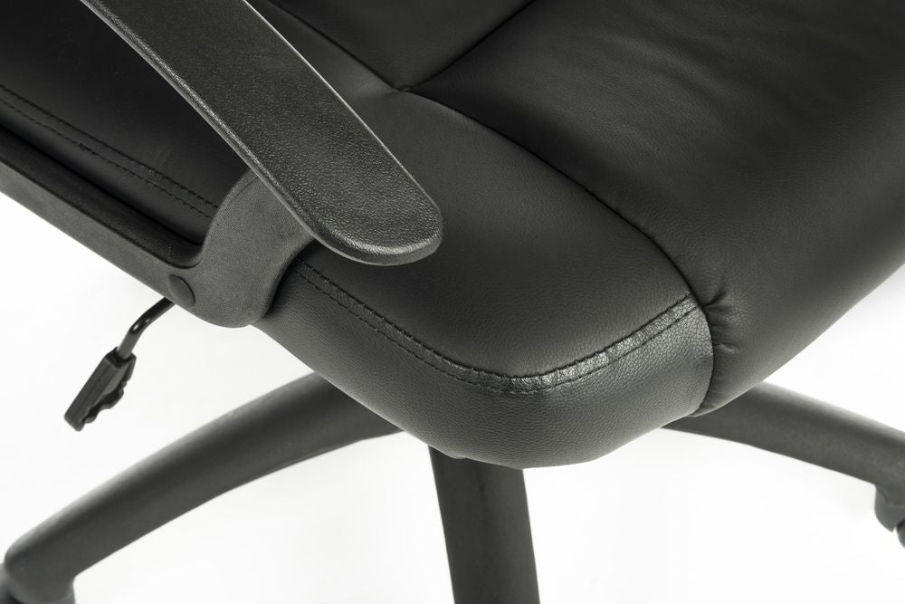 Black Bonded Leather Office Chair - LEADER