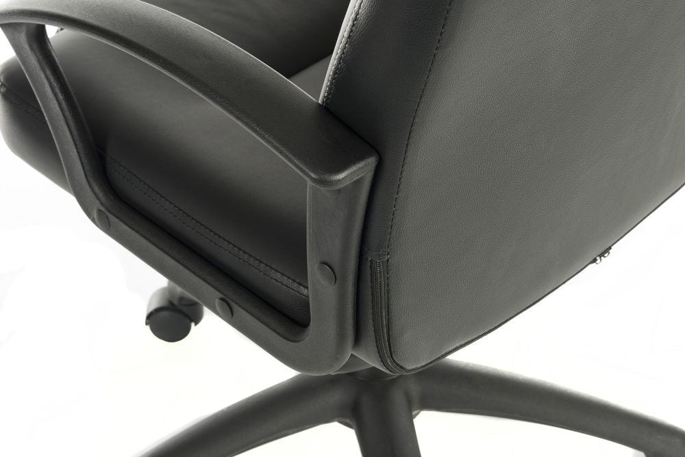 Black Bonded Leather Office Chair - LEADER
