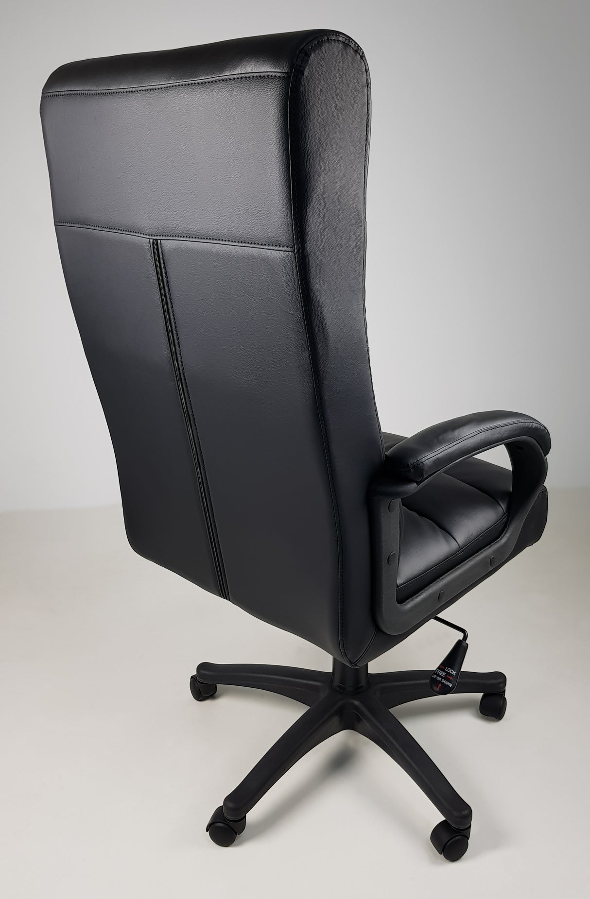 Black Leather Soft Padded Executive Office Chair - CHA-K35