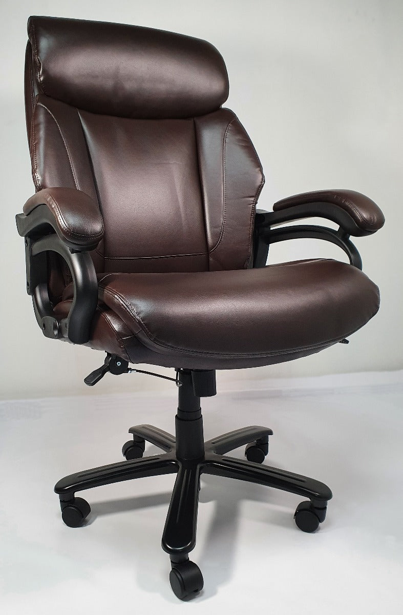 Heavy Duty Brown Leather Executive Office Chair - 2181E - Up to 28 Stone
