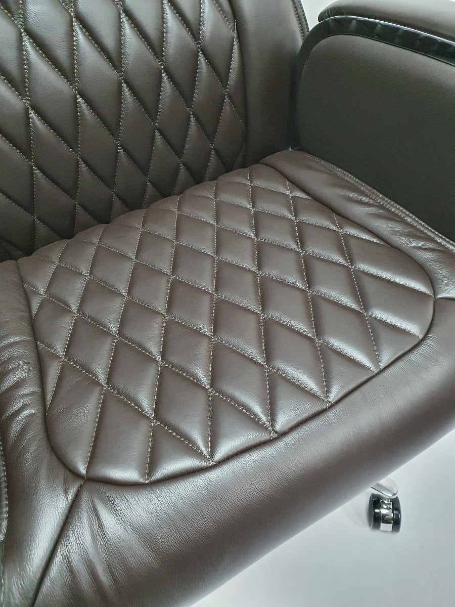 Dark Brown Leather Executive Office Chair - CHA-1202A