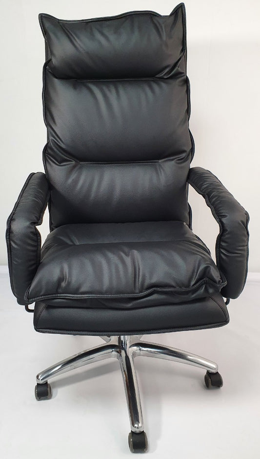 Soft Padded Executive Black Leather Office Chair - YS1901