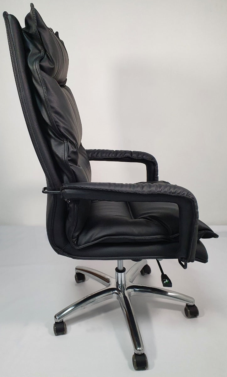 Soft Padded Executive Black Leather Office Chair - YS1901