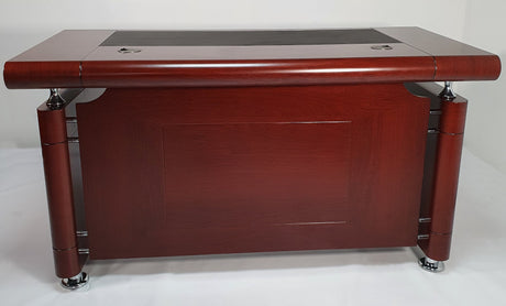 Small Mahogany Executive Office Desk with Pedestal - 1400mm - 1861