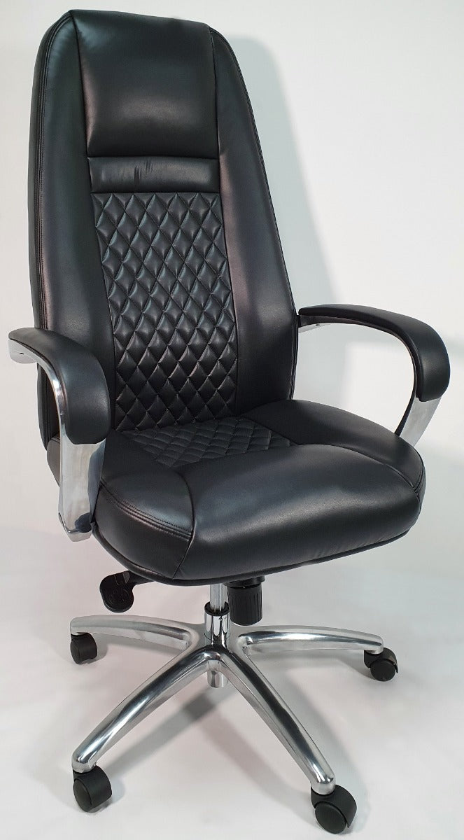High Back Executive Black Leather Office Chair - 1712A