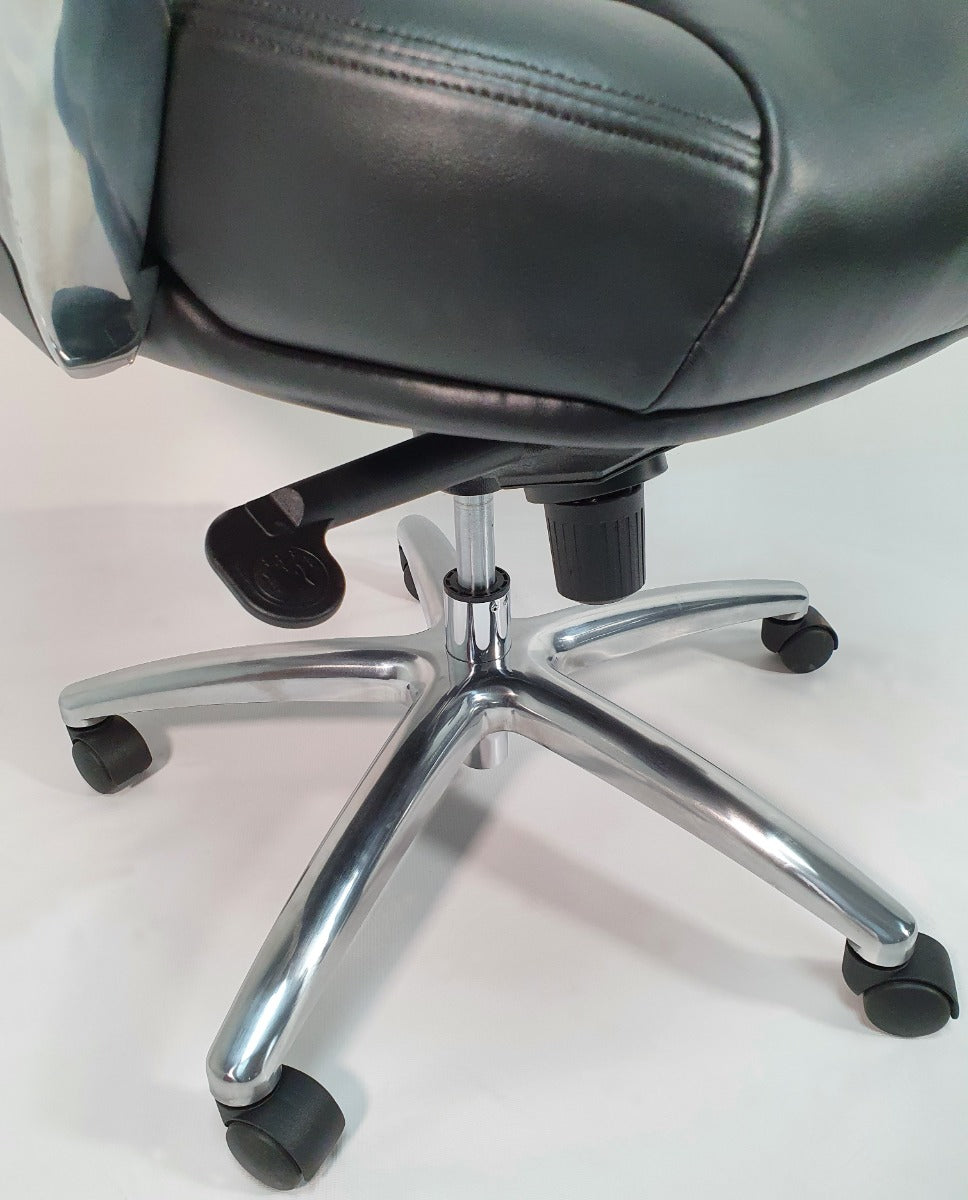 High Back Executive Black Leather Office Chair - 1712A