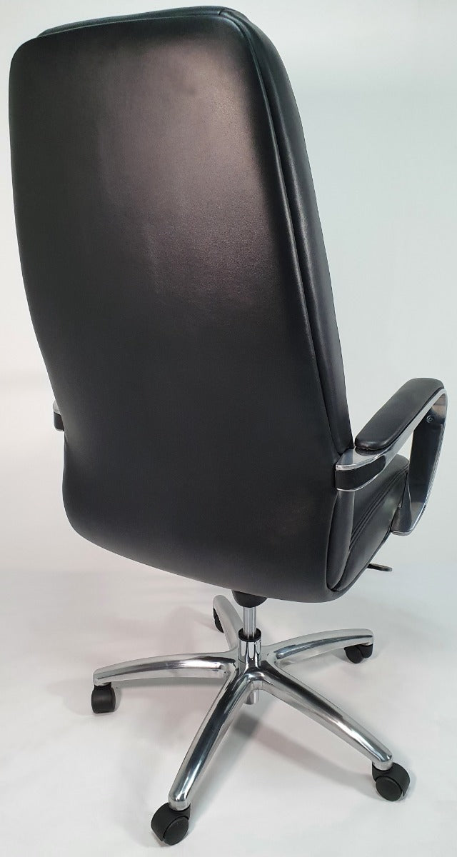 High Back Executive Black Leather Office Chair - 1712A