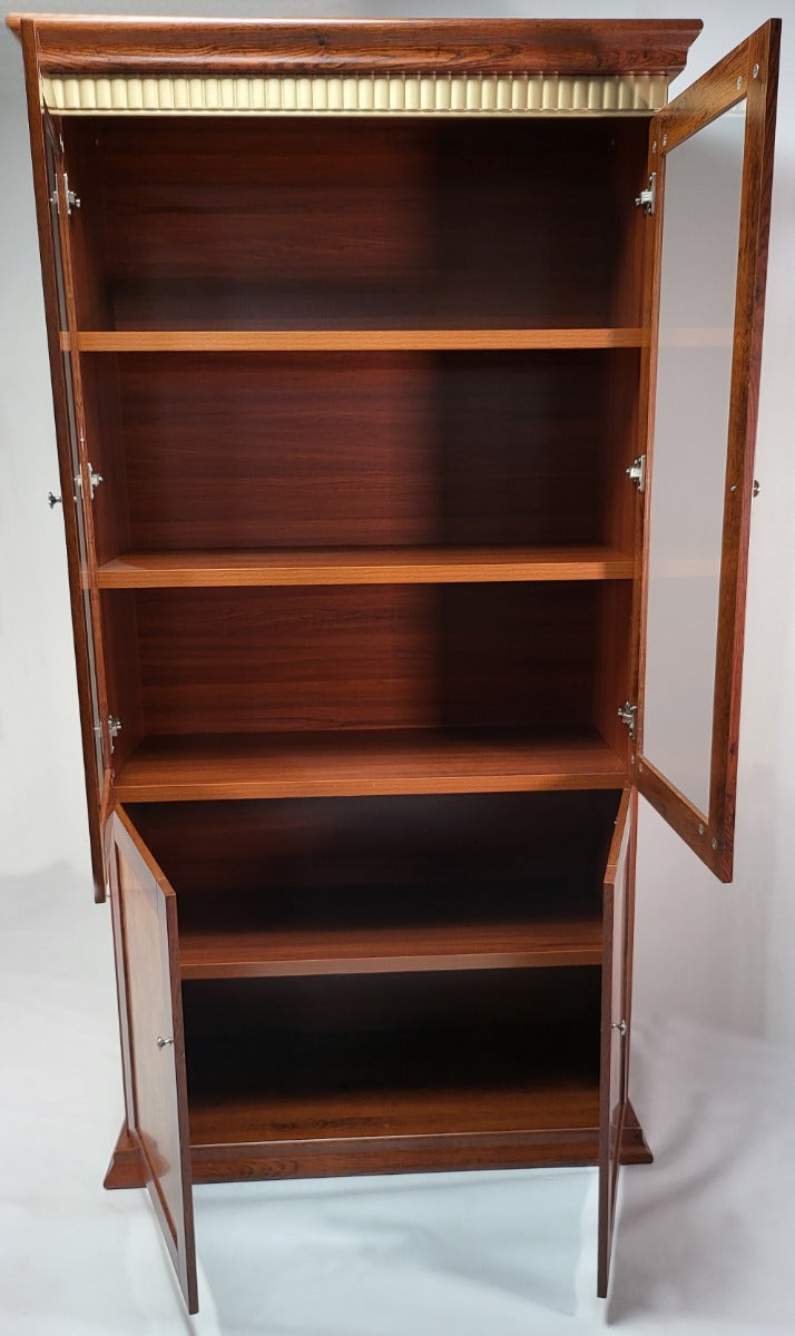 Medium Oak Luxury Bookcase Two Doors Wide - 1861A-2DR