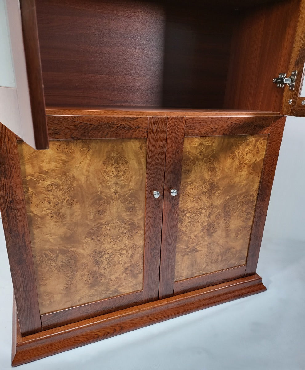 Medium Oak Luxury Bookcase Two Doors Wide - 1861A-2DR