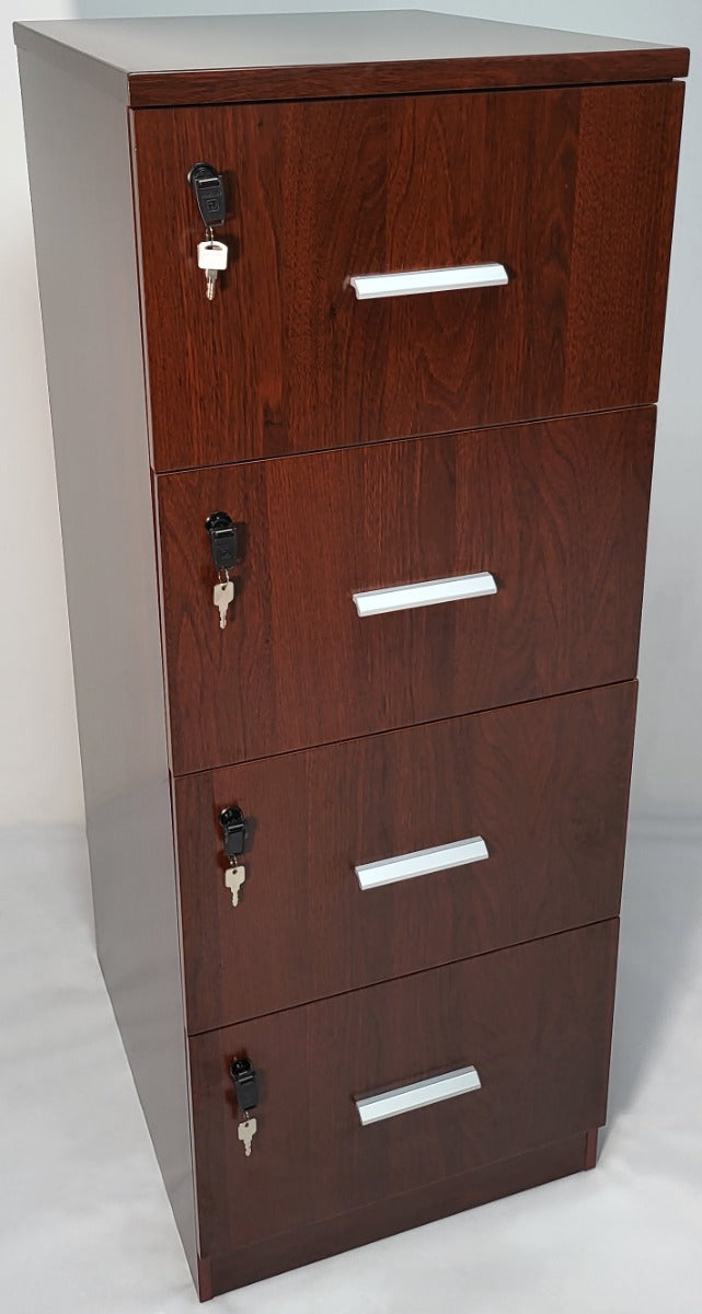 Mahogany Four Drawer Executive Filing Cabinet - AB84