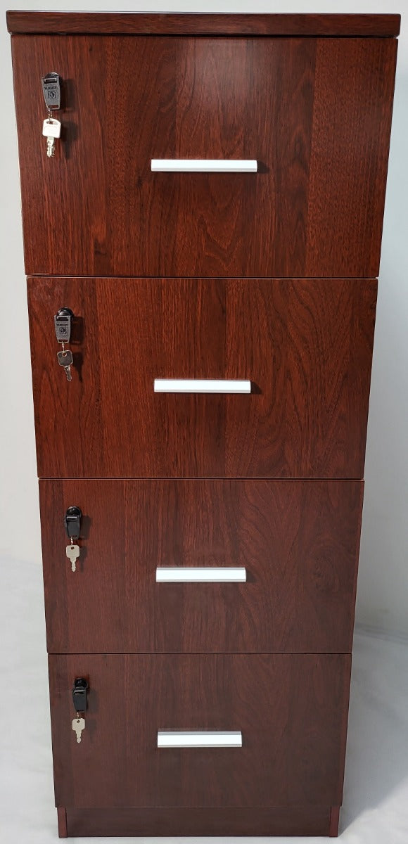 Mahogany Four Drawer Executive Filing Cabinet - AB84