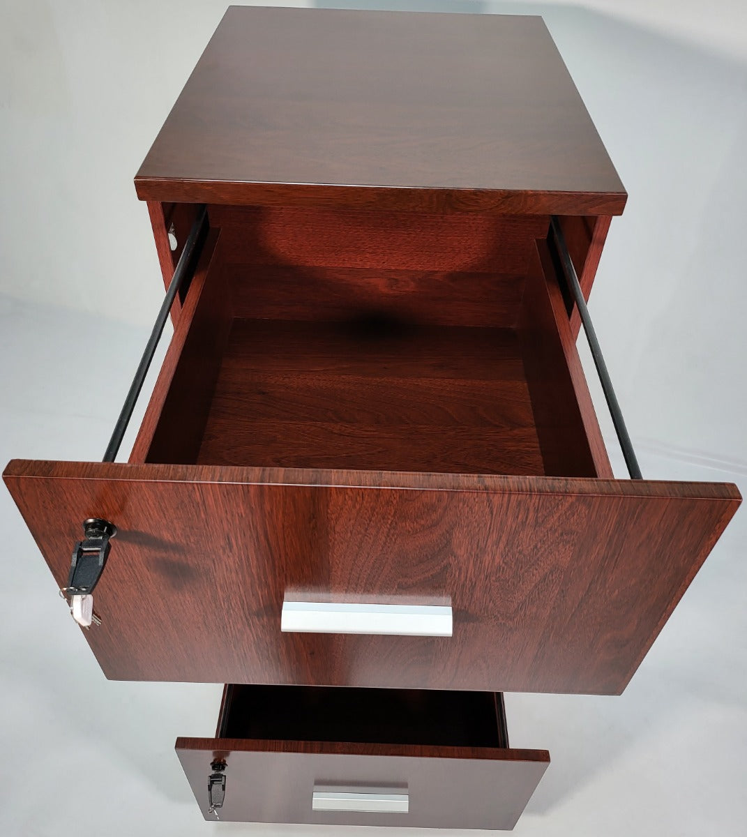 Mahogany Three Drawer Executive Filing Cabinet - AB84