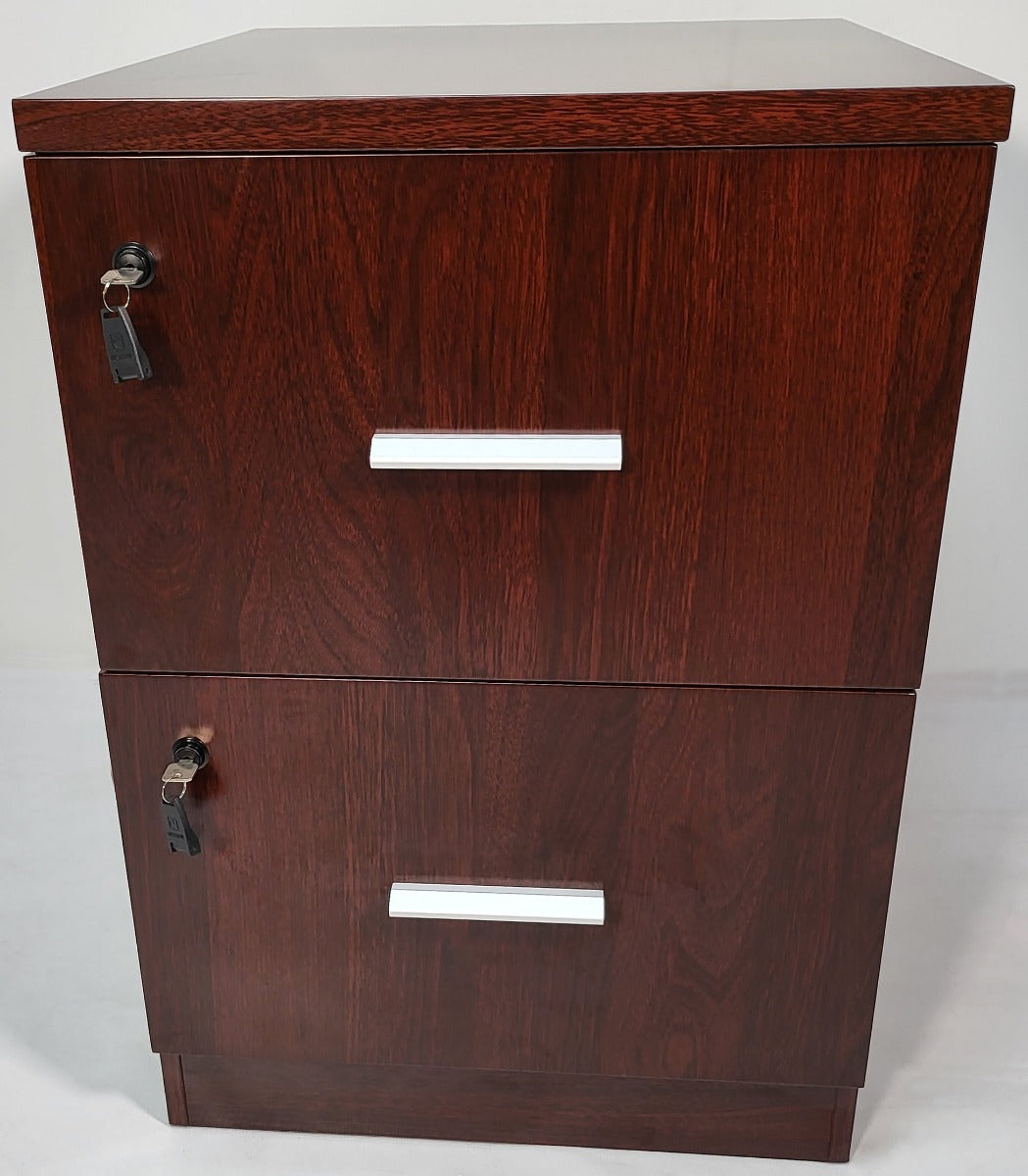 Mahogany Two Drawer Executive Filing Cabinet - AB84