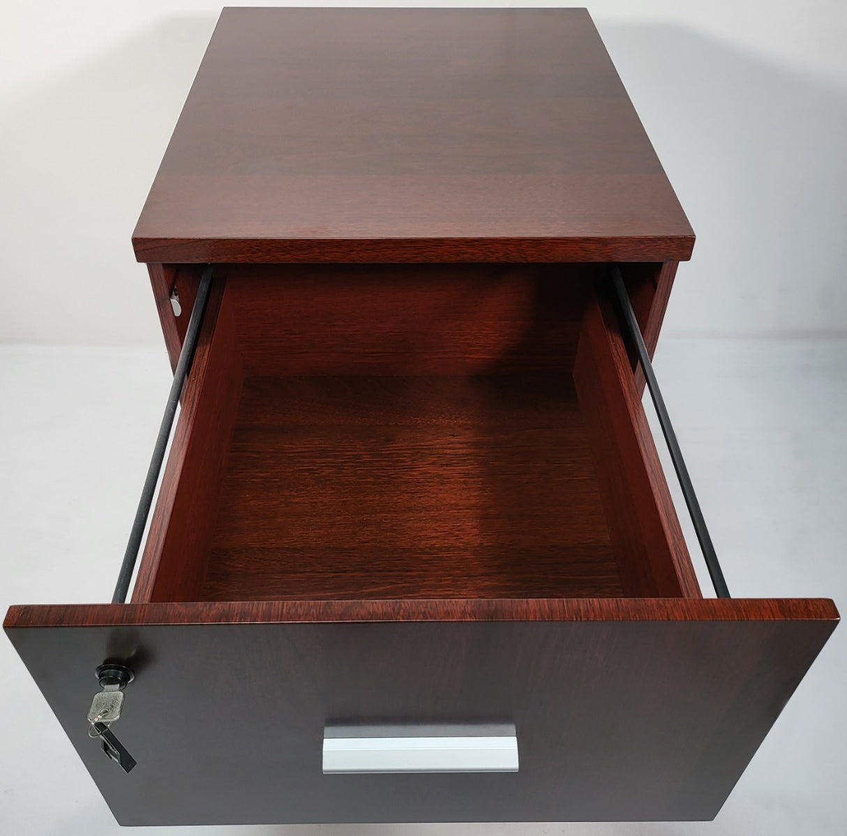 Mahogany Two Drawer Executive Filing Cabinet - AB84