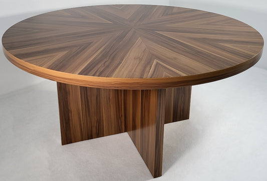 Extra Large Executive Round Meeting Table in Light Oak - 1500mm - B02-1.5