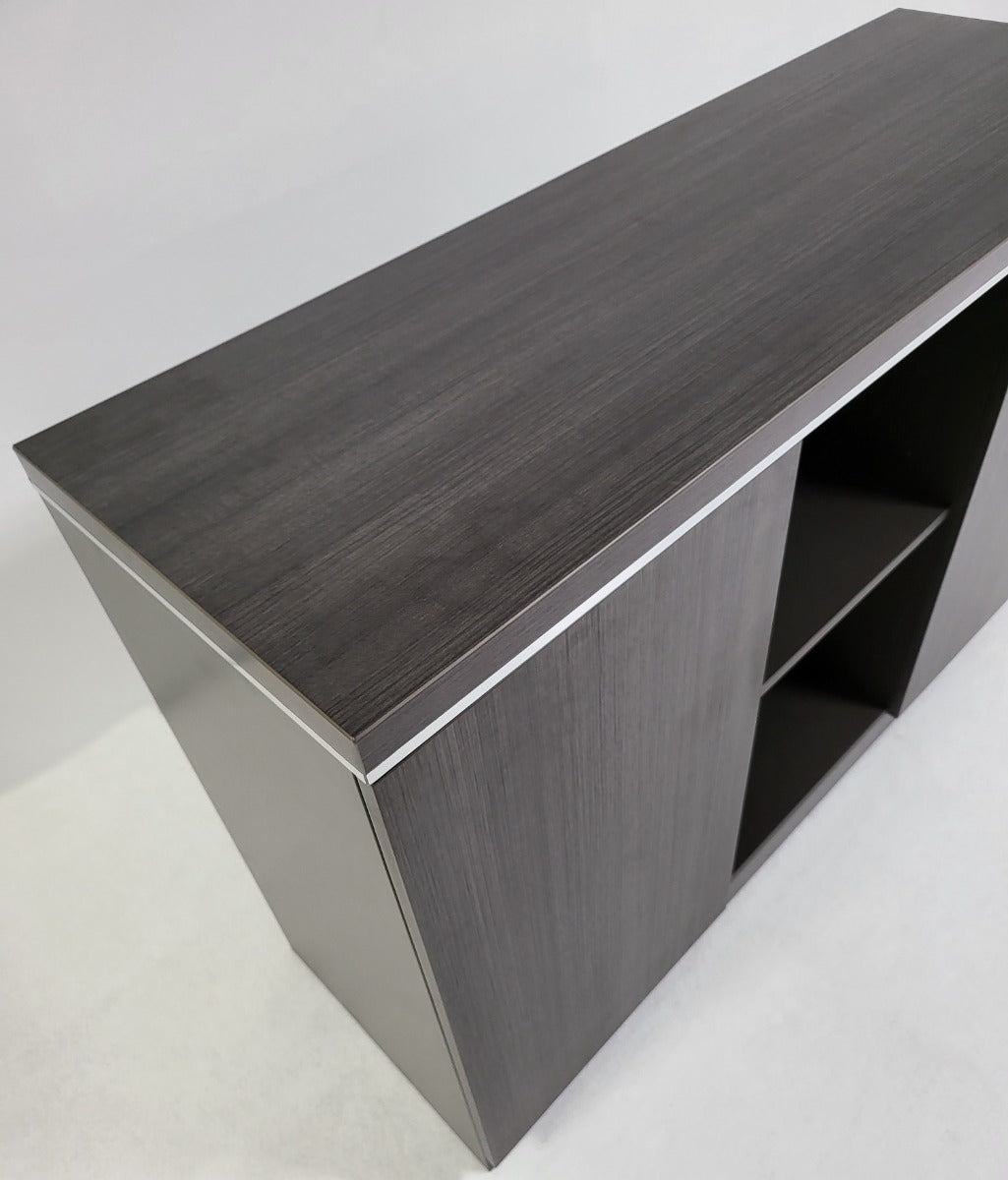 Modern 1200mm Wide Grey Oak Executive Office Cupboard - DG07-S0312