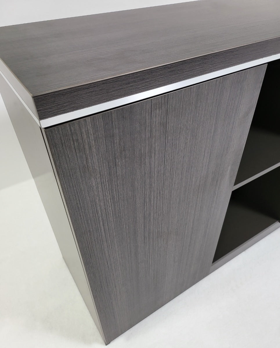 Modern 1200mm Wide Grey Oak Executive Office Cupboard - S0312