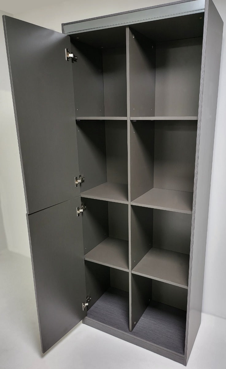 Grey Oak Melamine 800mm Wide Bookcase - Ex-Display - WKO-S0308