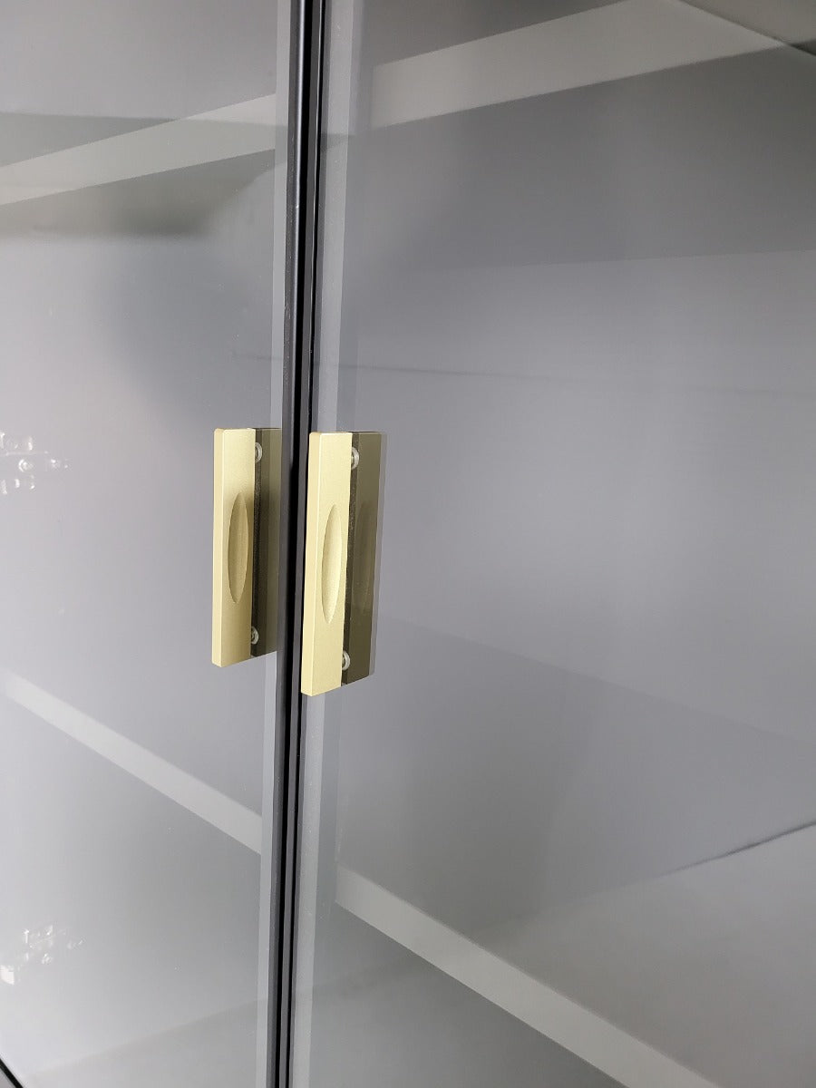 Modern Modular Two Door Bookcase in Grey Oak - 800mm Wide - BWJ-HS0508