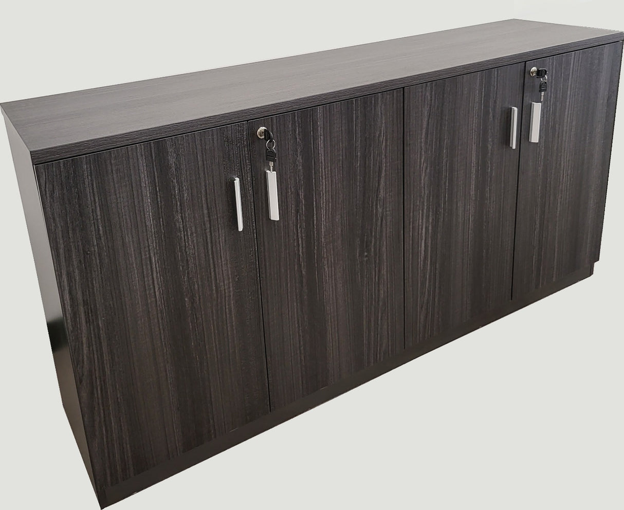 Modern 1600mm Wide Grey Oak Executive Office Four Door Cupboard - LX-6846T-4DR