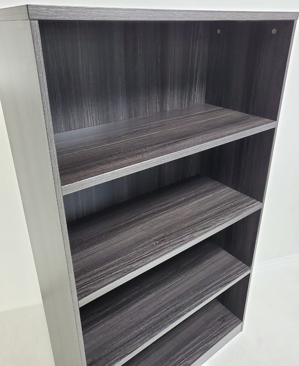 Modern Grey Oak Open Bookshelf - 900mm Wide - LX-AB01