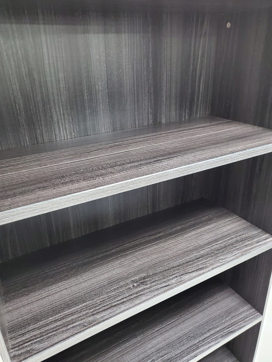 Modern Grey Oak Open Bookshelf - 900mm Wide - LX-AB01