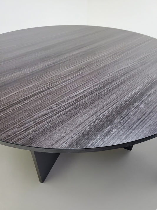 Extra Large Round Grey Oak Meeting Table - 1500mm - LX-B02-1.5