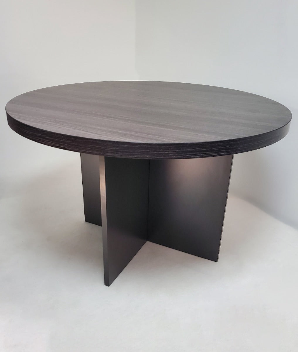 Modern Grey Oak Round Meeting Table - LX-B02-1200mm