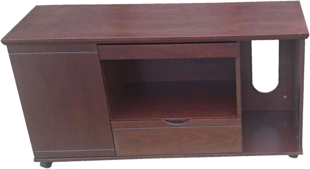 Real Walnut Veneer Executive Office Desk With Pedestal & Return - 1800mm - U57183