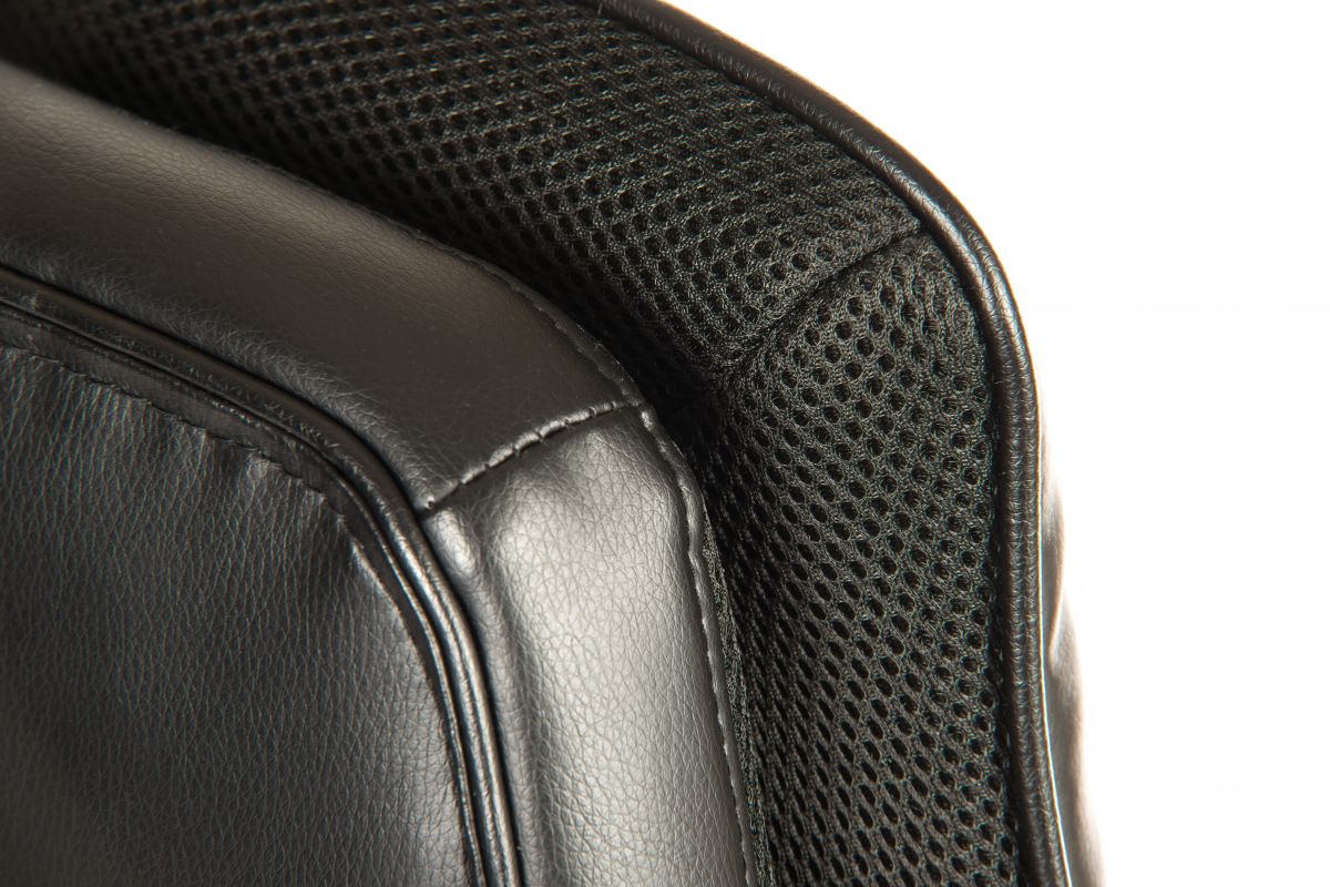 Black Bonded Leather Soft Padded Ergonomic Office Chair - PLUSH-ERGO