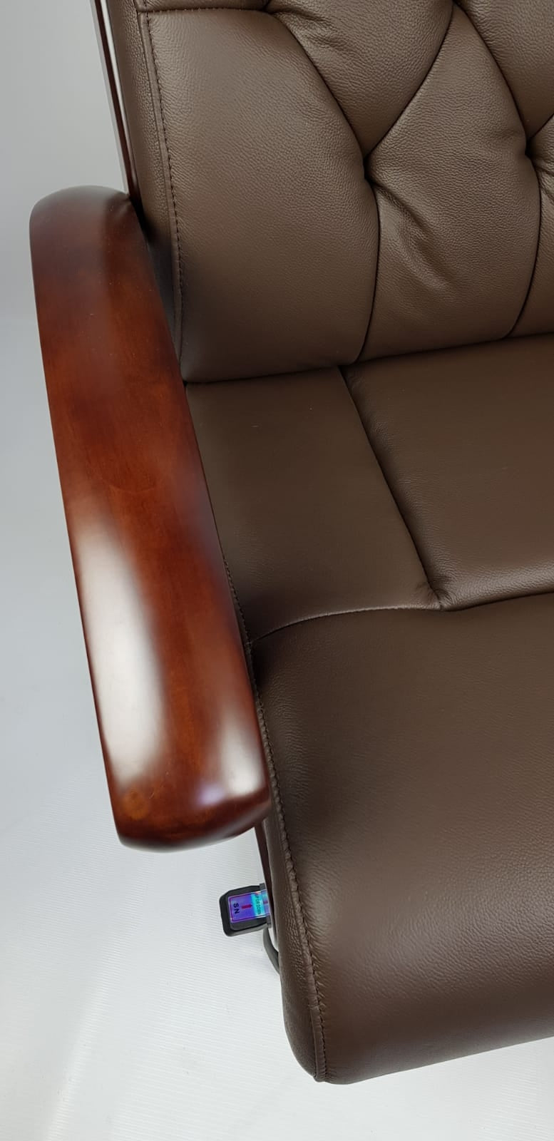 Brown Leather Chesterfield Executive Office Chair - CHA-WS-917