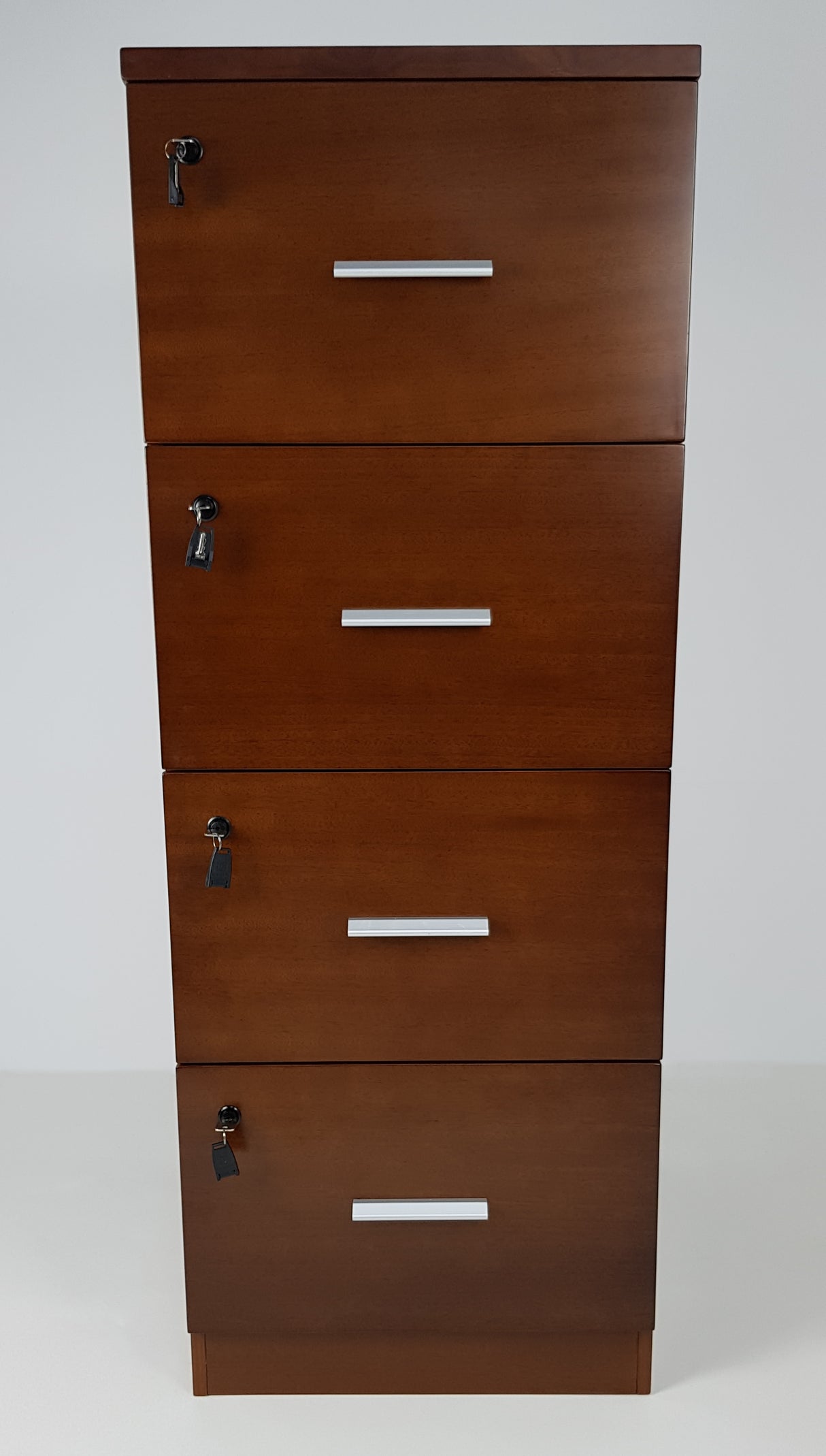 Light Walnut Four Drawer Executive Filing Cabinet - AB84
