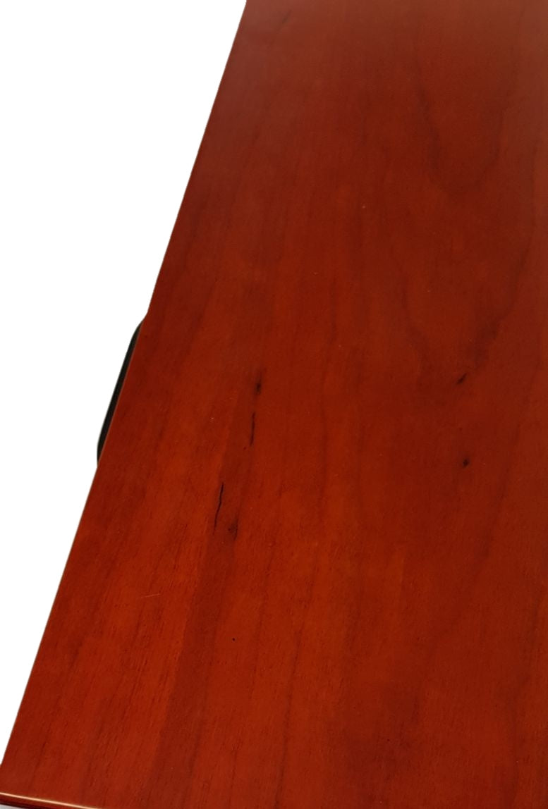 Light Mahogany Veneered Executive Cupboard with Drawers and Doors - 0912L