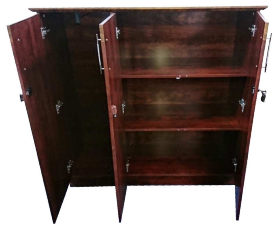 Three Door Tall Mahogany Executive Office Cupboard - 1860T-3DR