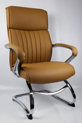 Beige Leather Executive Visitors Chair - CHA-03C