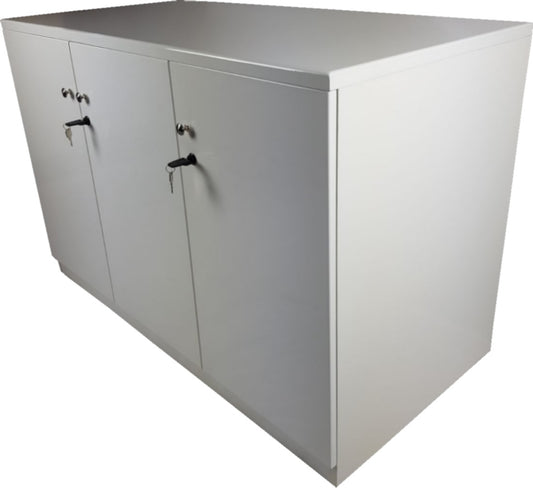 White Gloss Executive Three Door Cupboard - 6846TD