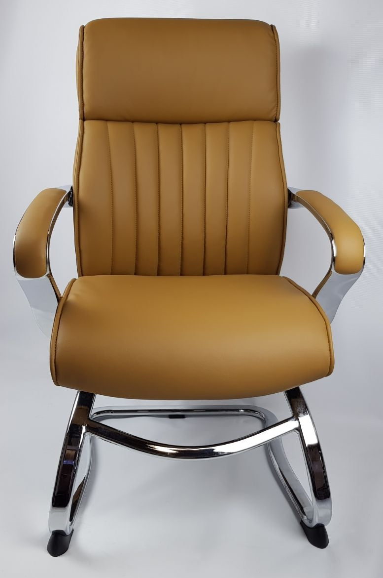 Beige Leather Executive Visitors Chair - CHA-03C