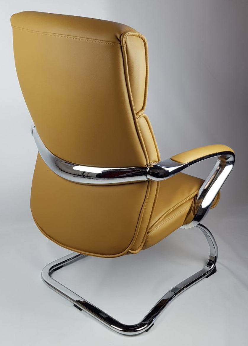 Beige Leather Executive Visitors Chair - CHA-03C