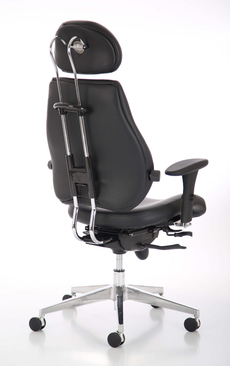 Chiro Ultimate Leather Office Chair - Recommended by Leading UK Chiropractor Doctor