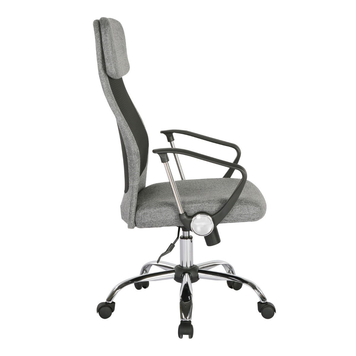 Chord High Back Grey Fabric and Mesh Operators Office Chair
