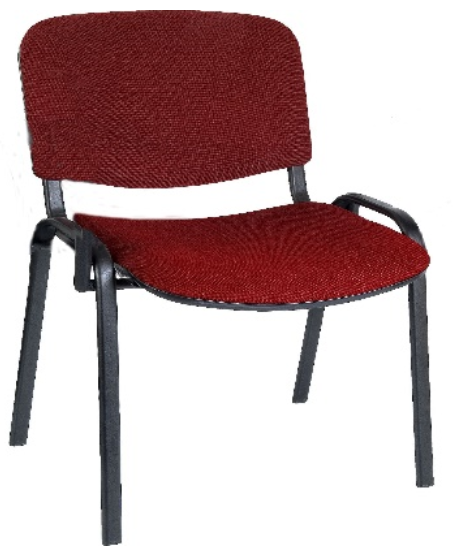 Stackable Fabric Conference Chair - Black, Burgundy or Blue Option - CONFERENCE