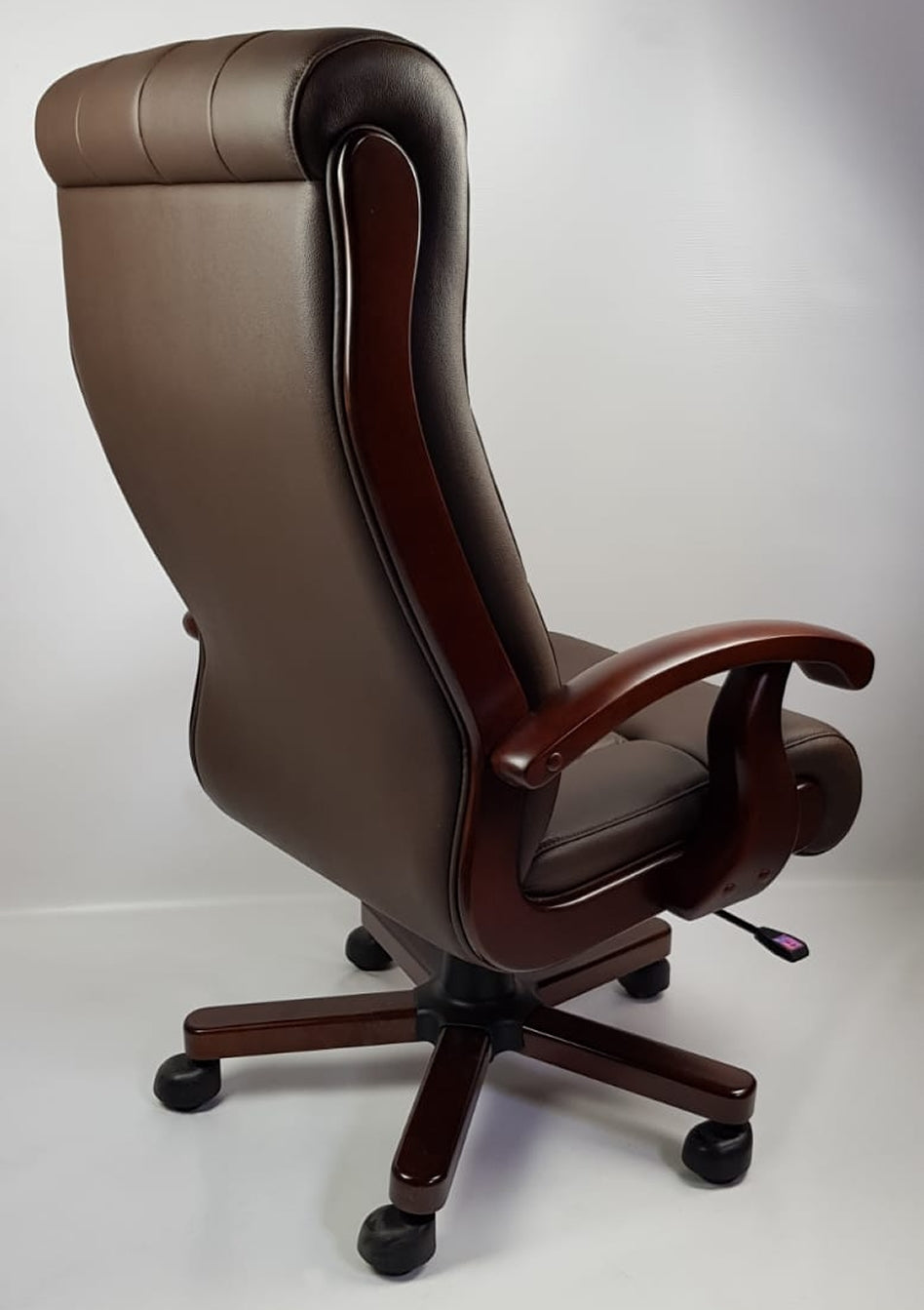 Brown Leather Chesterfield Executive Office Chair - CHA-WS-917