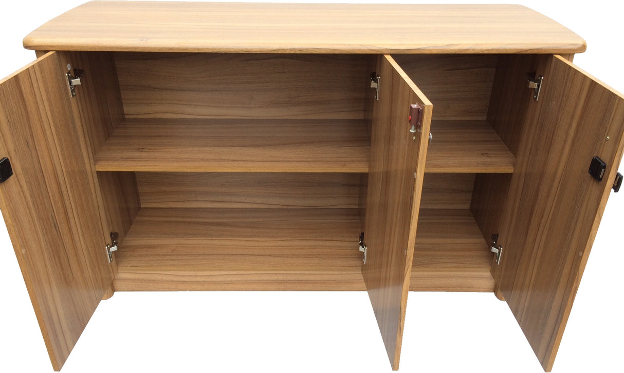 Light Oak Three Door Cupboard - 6846T-3DR