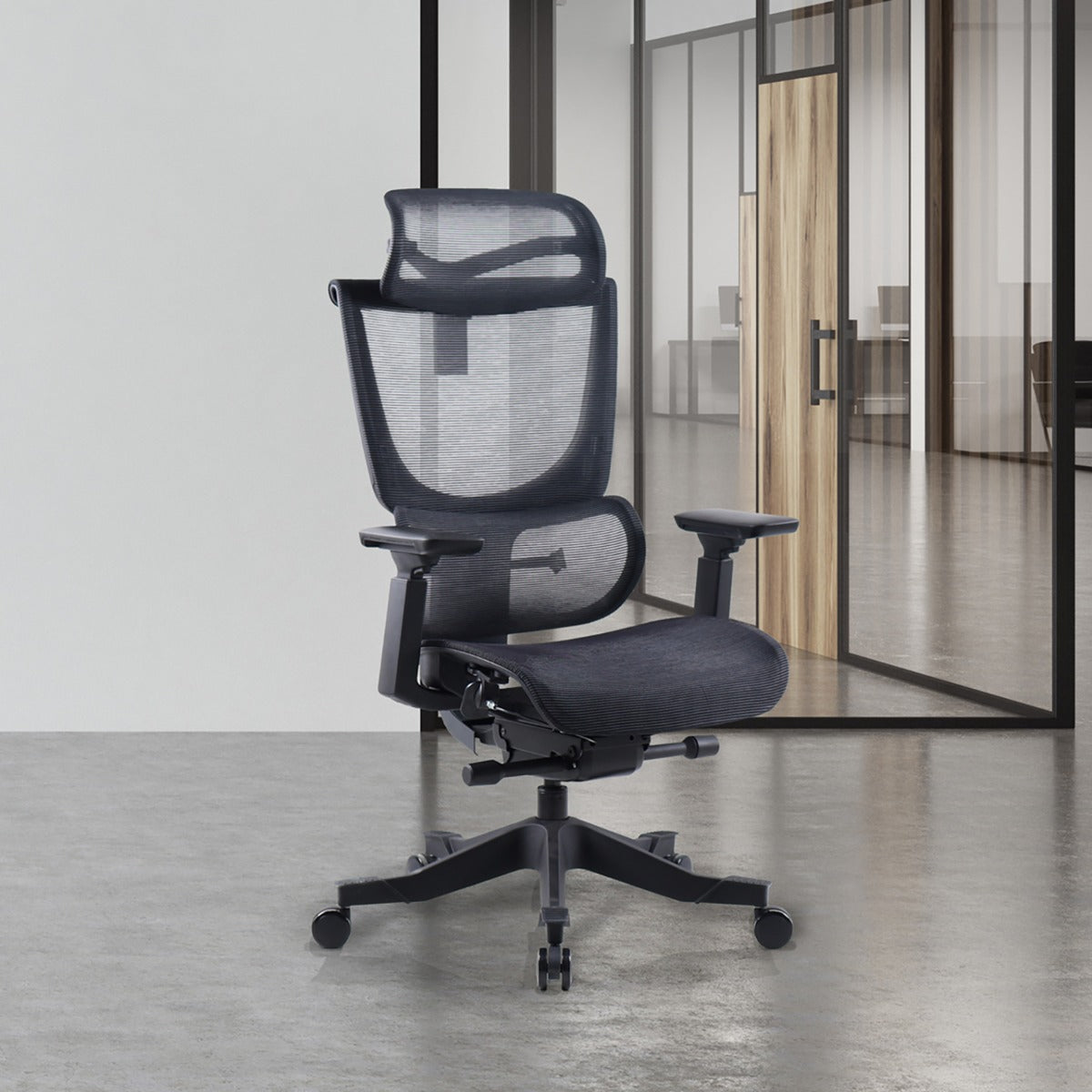 Elise TripleP Black Mesh Operator Office Chair